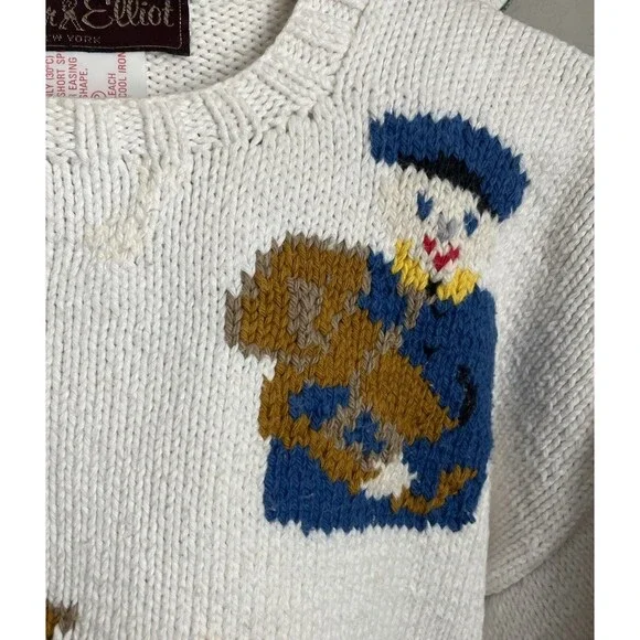 Peter Elliot Women's M? Musician Musical Notes Cotton Sweater *READ* - Picture 7 of 13